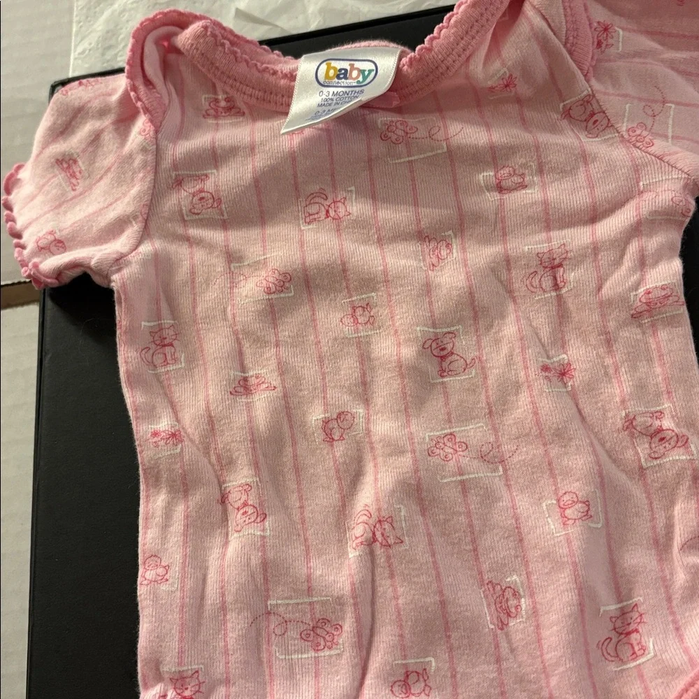 Baby connection Pink Patterned Baby Bodysuit 0-3 months - Picture 2 of 3